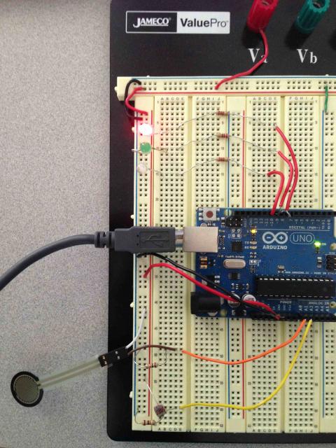 FSR and Phot with LEDs